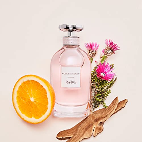 Coach Dreams Eau de Parfum - Women's Fragrance - Radiant Floral Woody - With notes of Juicy Pear, Cactus Flower & Joshua Tree Perfume Sphere