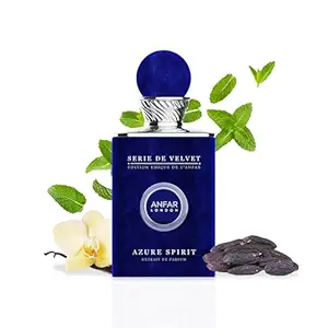 Azure Spirit Pour Homme, Extrait de Parfum, Notes of Mint, Green Apple, Lemon, Tonka Bean, 3.4oz, For Men, 100ml