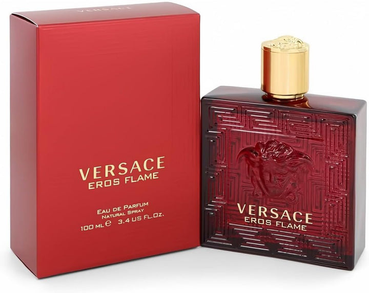 Versace Eros Flame Eau De Parfum Spray for Men, 3.4 Ounce Perfume Sphere