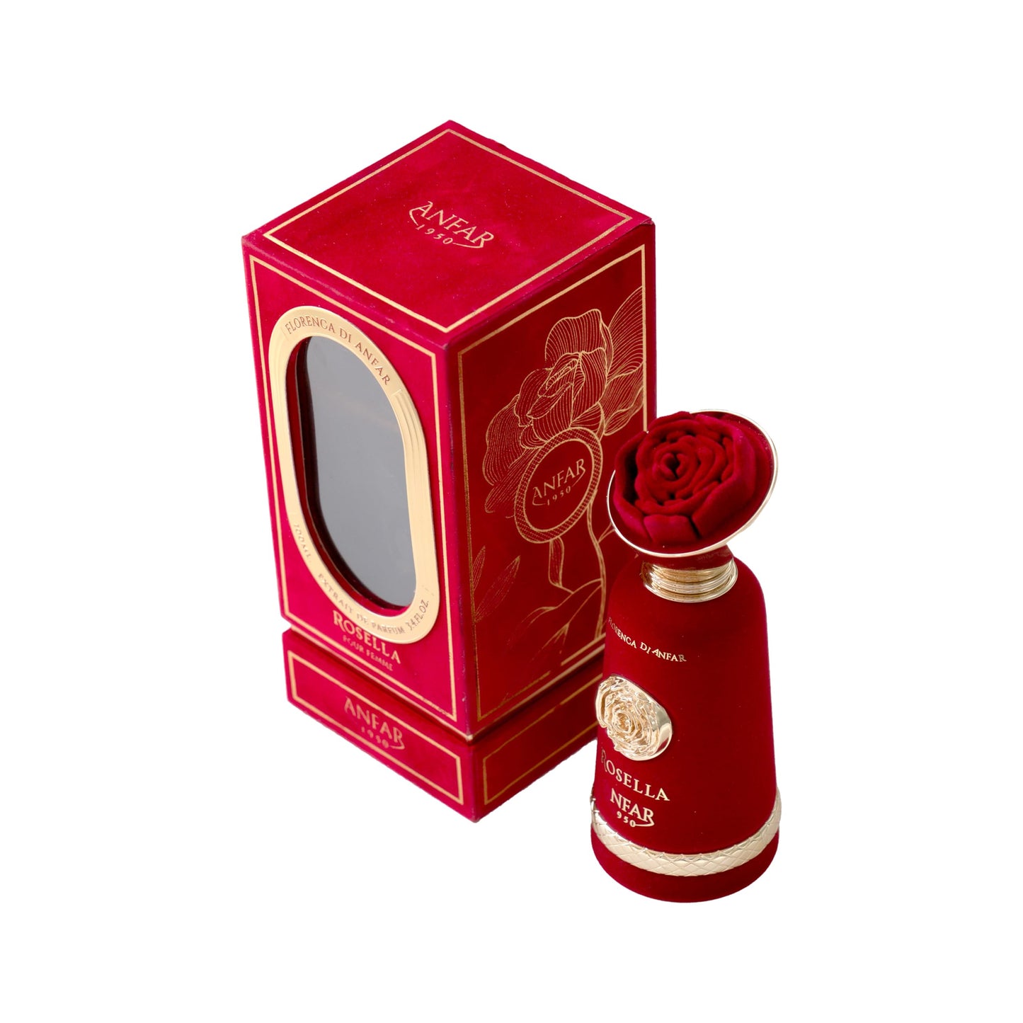 Rosella Pour Femme 1950, Extrait de Parfum, Litchi, rhubarb, bergamot, and nutmeg, 3.4 Oz, for Women,100ml