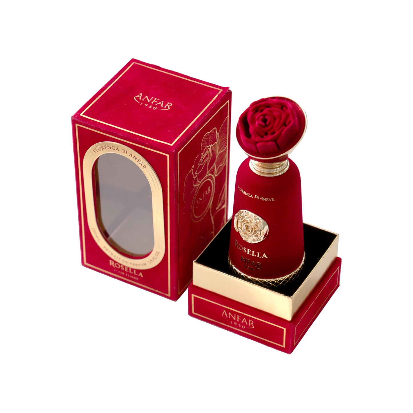 Rosella Pour Femme 1950, Extrait de Parfum, Litchi, rhubarb, bergamot, and nutmeg, 3.4 Oz, for Women,100ml