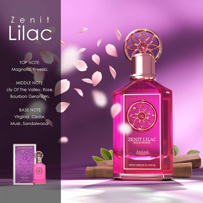 1950 Zenit Lilac Pour Femme Extrait de Parfum, 3.4 fl oz, Magnolia, Freesia, Lily of the Valley, FOR WOMEN,100ML