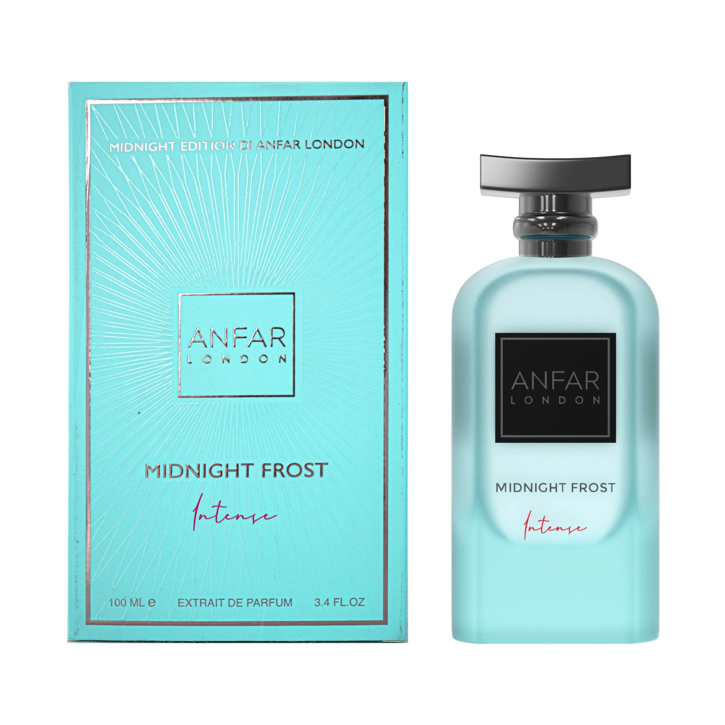 Midnight Frost Intense, Pour Homme, Perfume Extrait de Parfum for Men, 3.4 fl oz, Apple, Lemon, Plum Notes,100ml