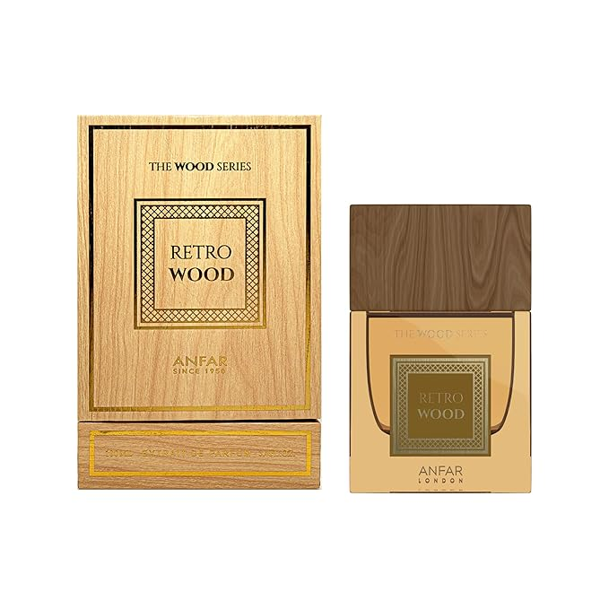 RETRO WOOD Perfume Extrait De Parfum POUR HOMME, Top Note: Ginger, Saffron, Nutmeg & Lavender,FOR MEN,100ML