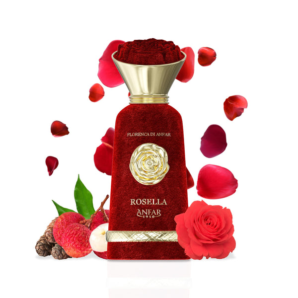 Rosella Pour Femme 1950, Extrait de Parfum, Litchi, rhubarb, bergamot, and nutmeg, 3.4 Oz, for Women,100ml