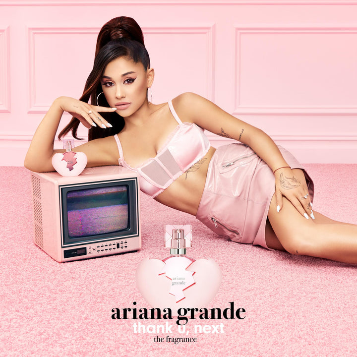 Ariana Grande Thank U Next Eau de Parfum – Floral Gourmand Musk Fragrance for Women – Women's Perfume with Notes of Coconut, Macaroon Sugar & Wild Raspberry Perfume Sphere