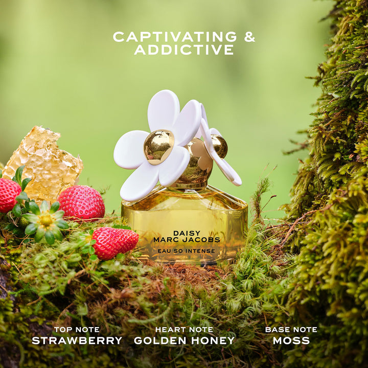 Marc Jacobs Daisy Eau so Intense Eau de Parfum – Radiant Floral Women's Perfume – With Notes of Strawberry, Golden Honey, Vanilla & Moss Perfume Sphere