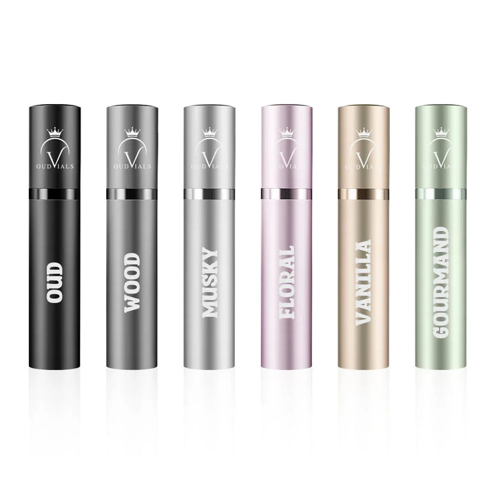 OudVials Refillable Perfume Atomizer, Bottom Filling Fragrances Perfume Bottle, Mini Cologne Dispenser, Travel sized, Portable Sprayer for Women Men, Gift Perfume Sphere